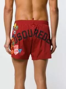 dsquared2 underwear short collections hommes back logo red